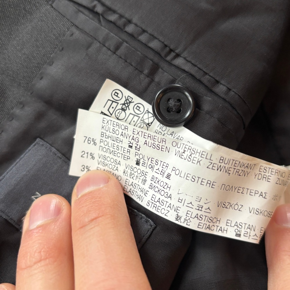 Zara Man Basic Black Blazer Suit Jacket Mens Size… - image 5